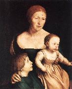 HOLBEIN, Hans the Younger The Artist's Family sf oil painting